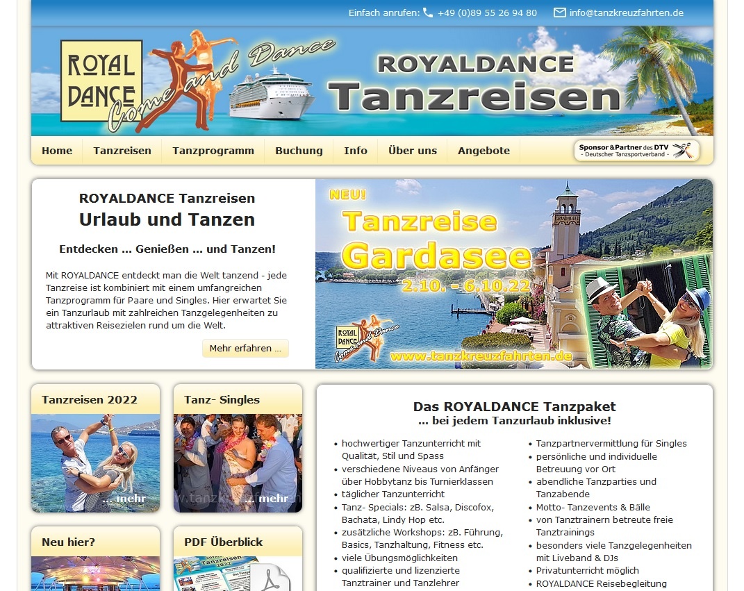ROYALDANCE Tanzreisen unter www.tanzkreuzfahrten.de